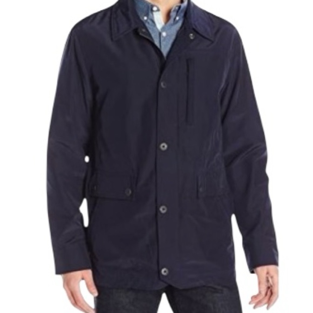 ROBERT GRAHAM Mens Field Rain Lightweight Jacket Black Size‎ Small